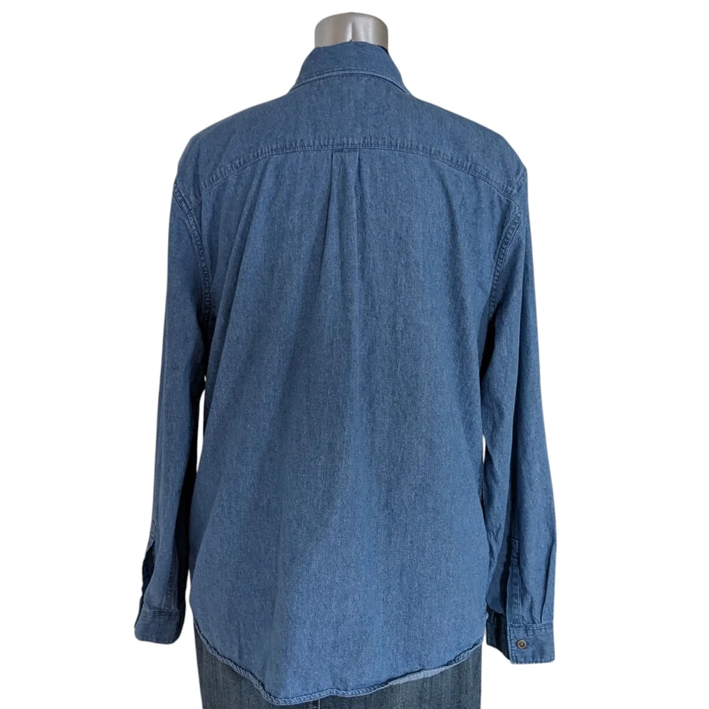 Chaps Chambray Button Up Shirt Size 2XL - Picture 3 of 10